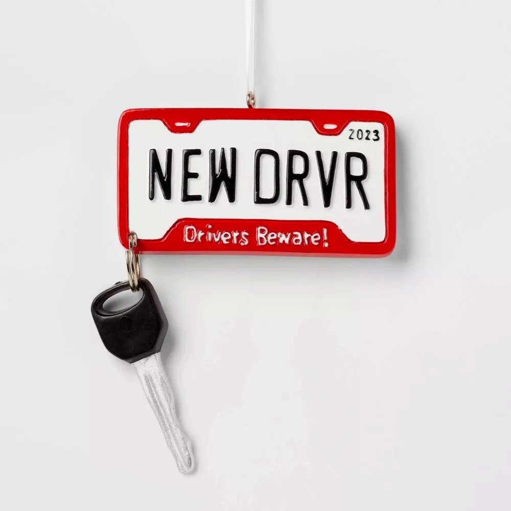 2023 New Driver License Plate Christmas Holiday Ornament - Target Wondershop